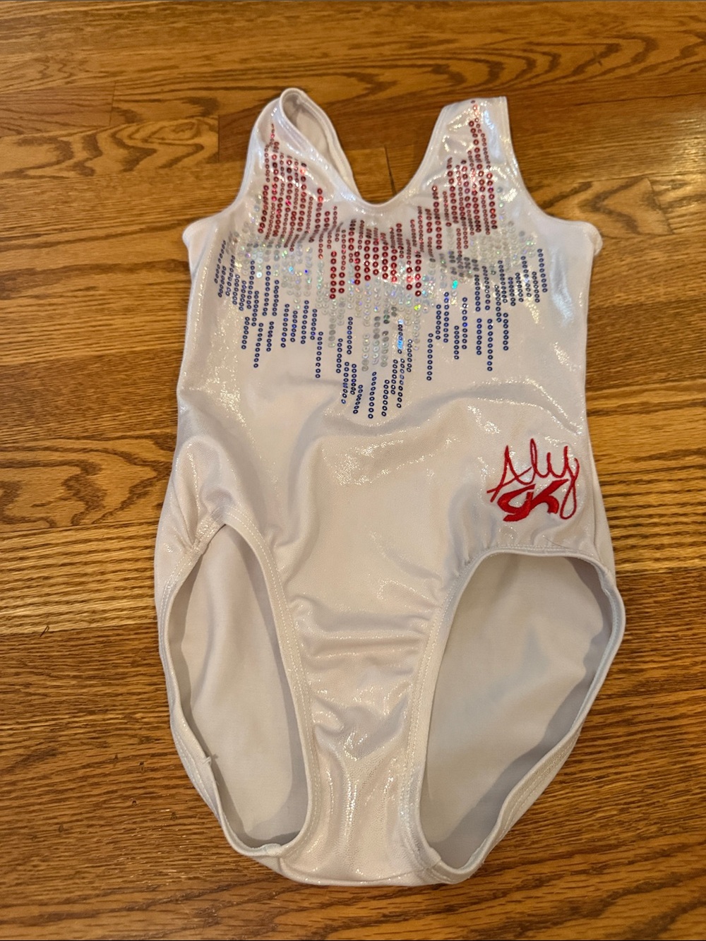 GK Aly Raisman Collection White Leotard